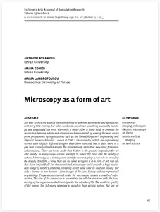 Microscopy as a form of art